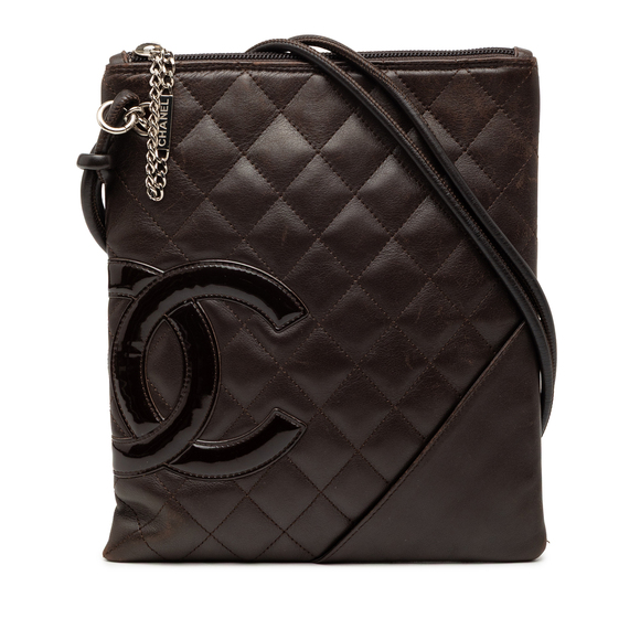 Pre-Loved Chanel Quilted Lambskin Cambon Ligne Flat Crossbody - Picture 1 of 8